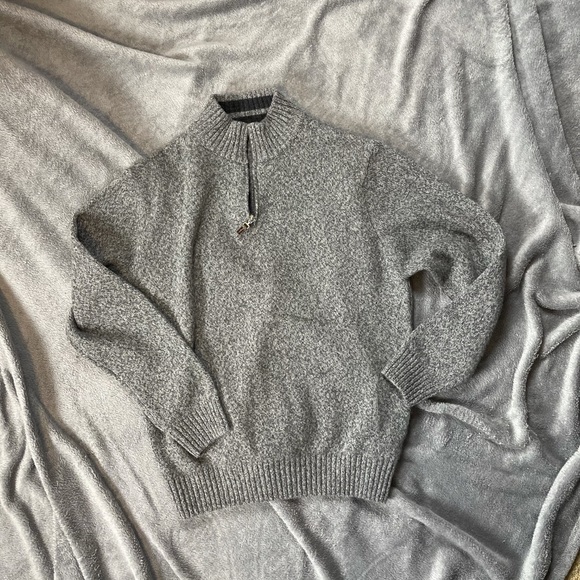 Daniele Blasi gray 1/4 zip wool sweater - Picture 10 of 12
